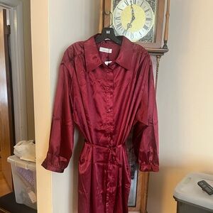 Whitney Morgan Wine Shirtdress New